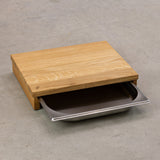 Schneidebrett mit Auffangschale - 36 x 28 x 7 cm
