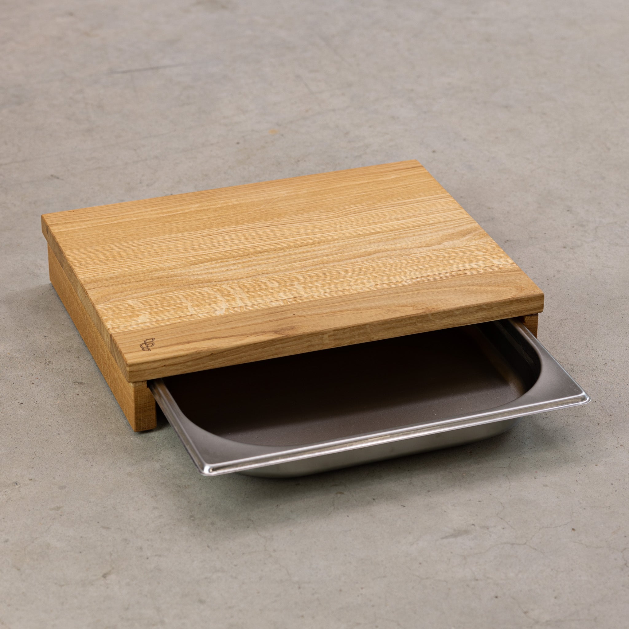 Schneidebrett mit Auffangschale - 36 x 28 x 7 cm