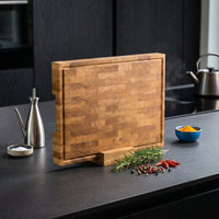 Premium Hirnholz Schneidebrett aus Eiche - 40 × 30 × 4 cm